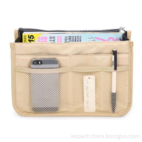 2016 OEM Dual Insert Multi-Function Travel Pouch Handbag-Makeup Tidy Organizer make up bag